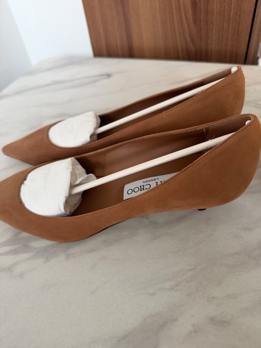 Jimmy Choo ‘Amelia 35’ Toffee suede pumps - Picture 3 of 6